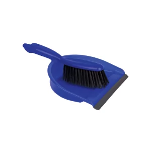 An image of the Professional Dust Pan & Brush Set Stiff - Blue