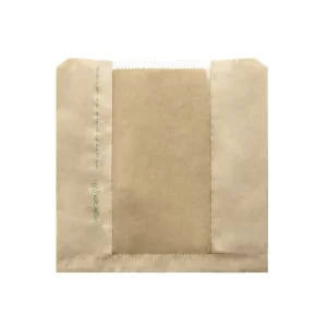 Vegware Kraft NatureFlex Window Bag 215 x 215mm / 8.5 x 8.5"