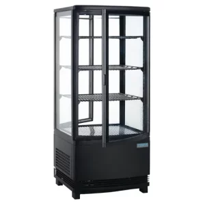 Polar C-Series Energy Efficient Curved Door Display Fridge Black - 86L/18.9Gal